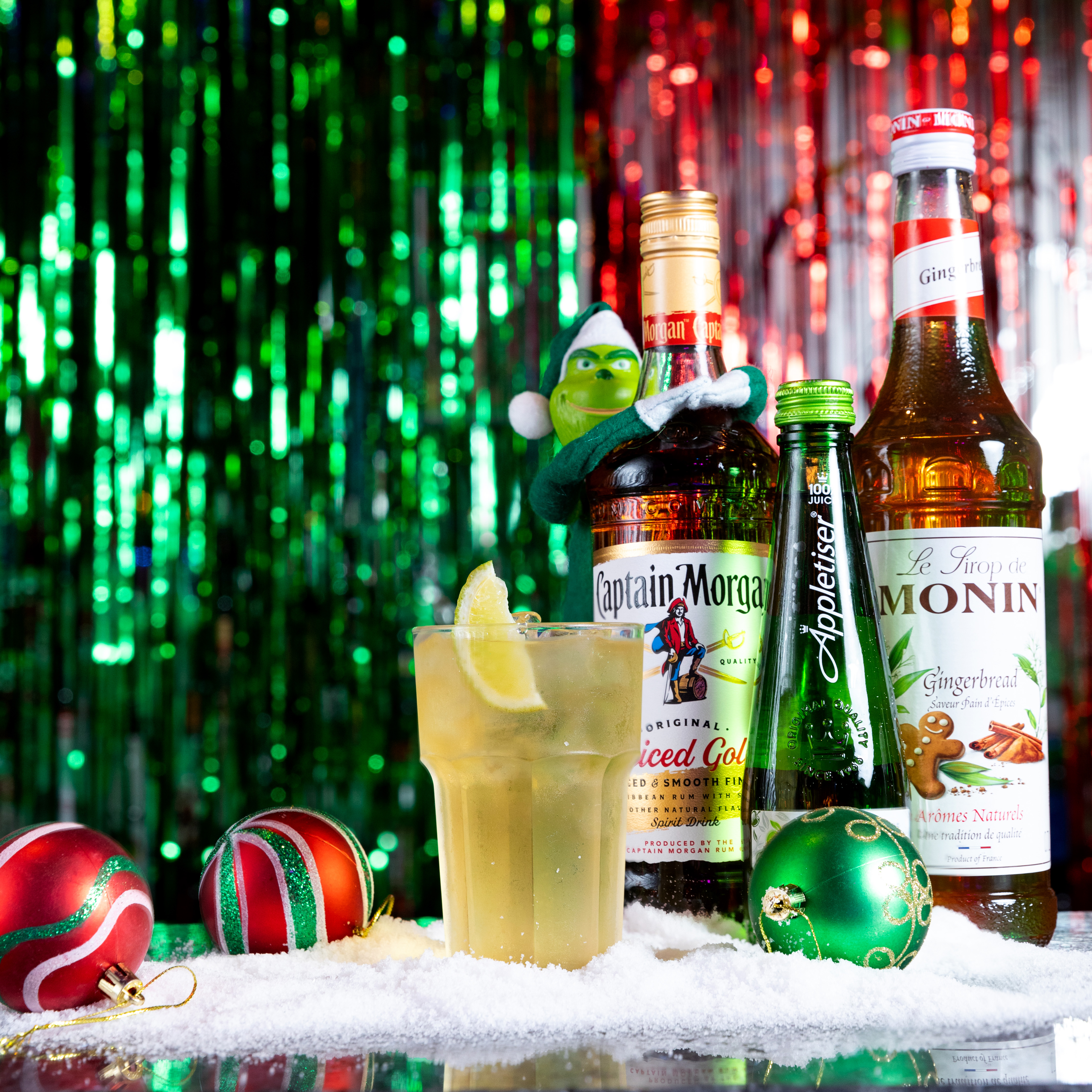Popworld Christmas cocktail with ingredients